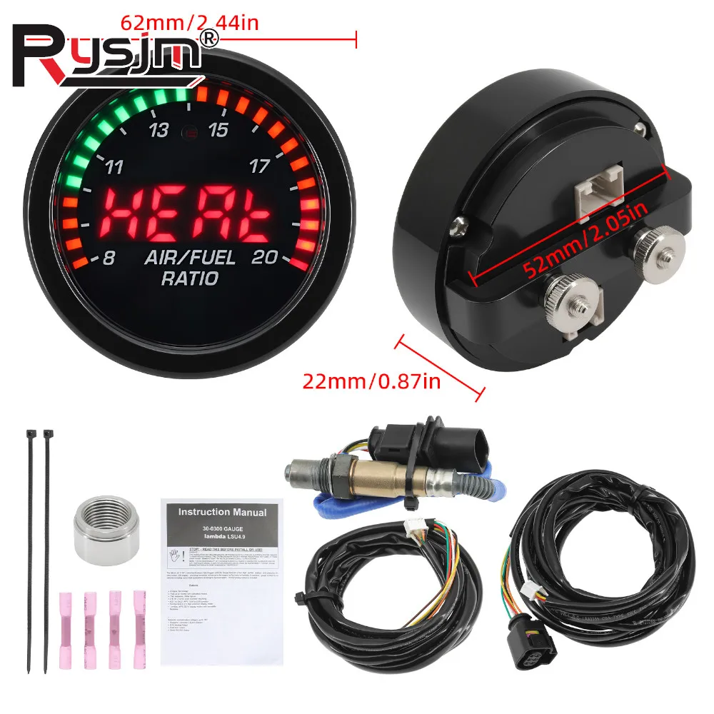 Newest 30-4110 X-Series Wideband O2 Air Fuel Ratio Gauge Kit Oxygen Sensor AFR Sensor Controller Gauge AFR Meter For Lambda