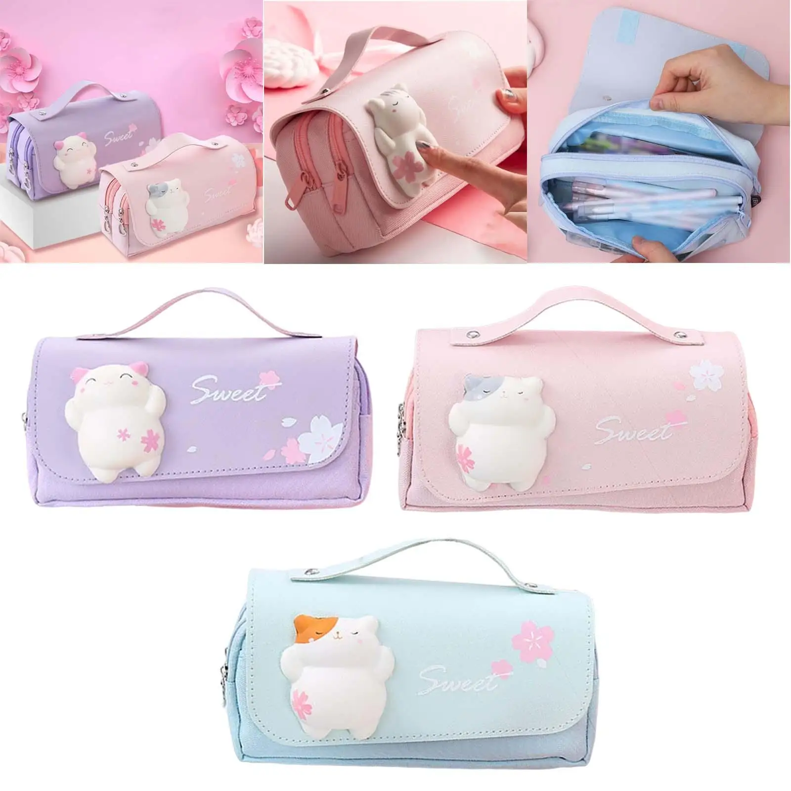 Pencil Case Fashionable Large Capacity Portable Stationery Bag for Exam special