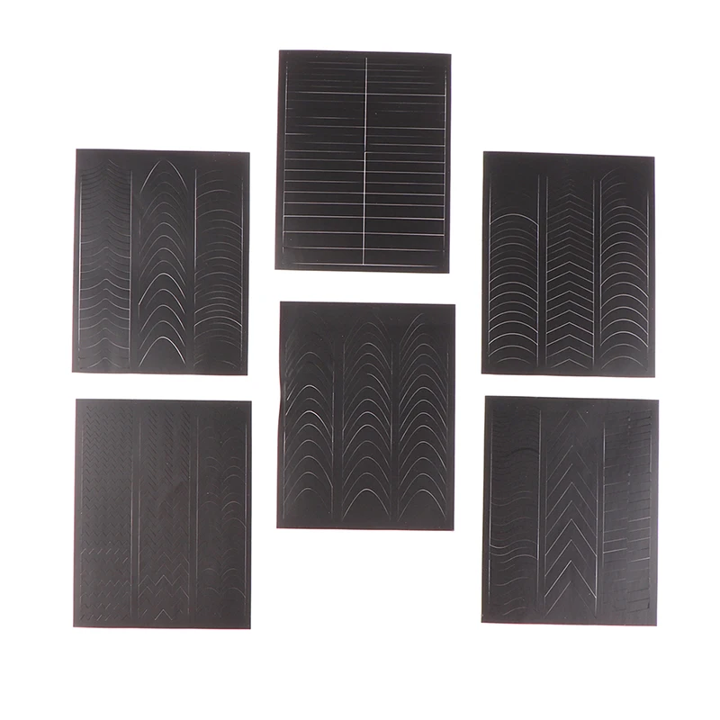 1 Sheets French Manicure Strip Nail Art Form Fringe Tip Guides Sticker DIY Line Tips Decoration Tool