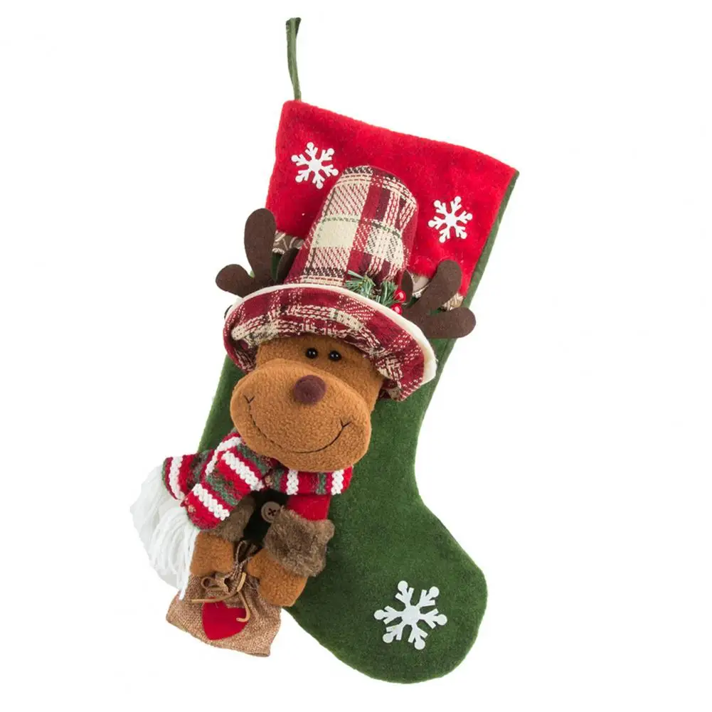 

Cozy Christmas Decorations Holiday Decorations Festive Christmas Stocking Hanging Decorations for Home Office Parties Plush