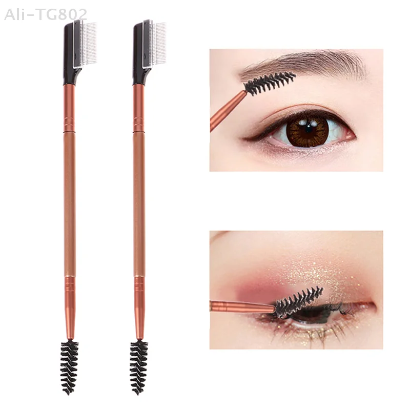 1 Stück Professioneller Edelstahl-Wimpernkamm Augenbrauen- und Wimpernbürste Kosmetik-Wimperntrennkamm - Make-up-Tool für Beauty-Enthusiasten