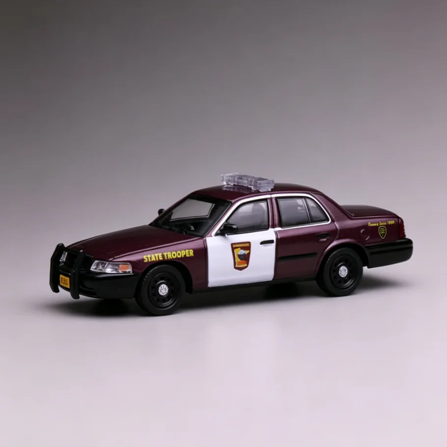 

1:64 Crown Victoria Minnesota Patrol Police Vehicle Alloy simulation Mini Car Model Hobby Collection Decoration Toy Gift