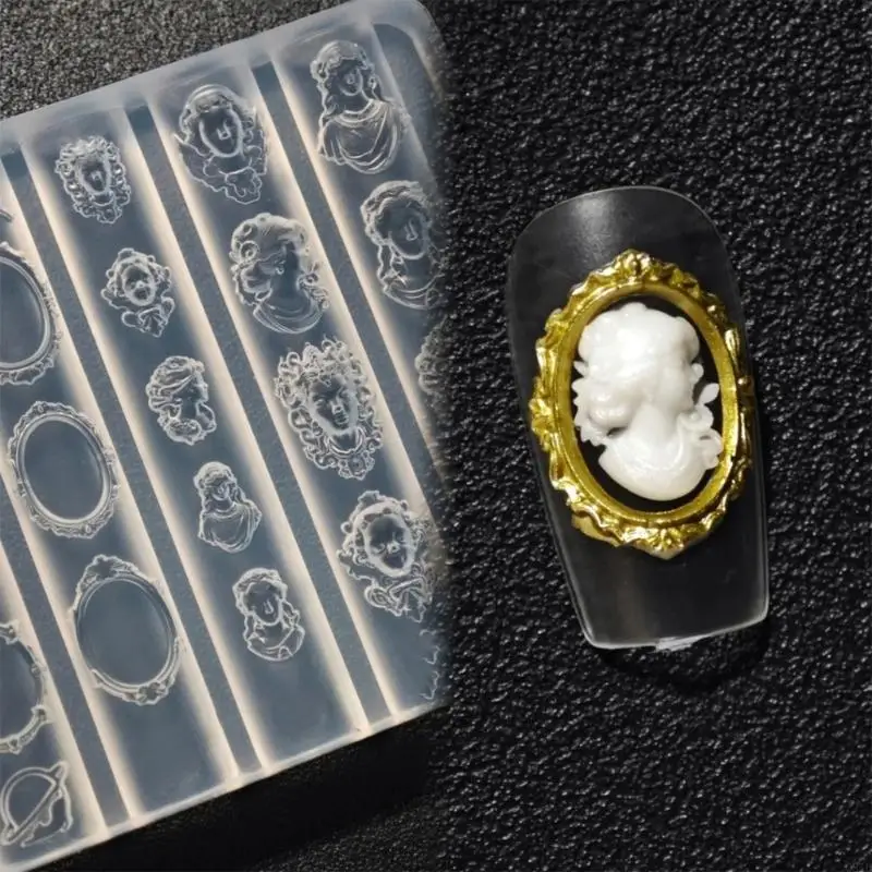 قالب إطار أظافر فني من السيليكون لإبداعات تصميمات المانيكير المصنوعة يدويًا #4