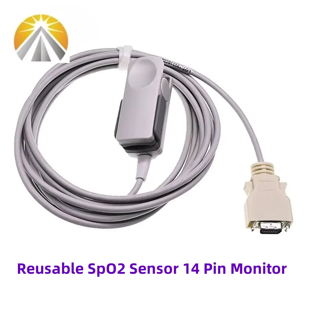 

SpO2 Sensor LNOP GE Dinamap Schiller Medtronic Lifepak Datascope Passport 14 Pin Adult Pediatric Neonates Patient