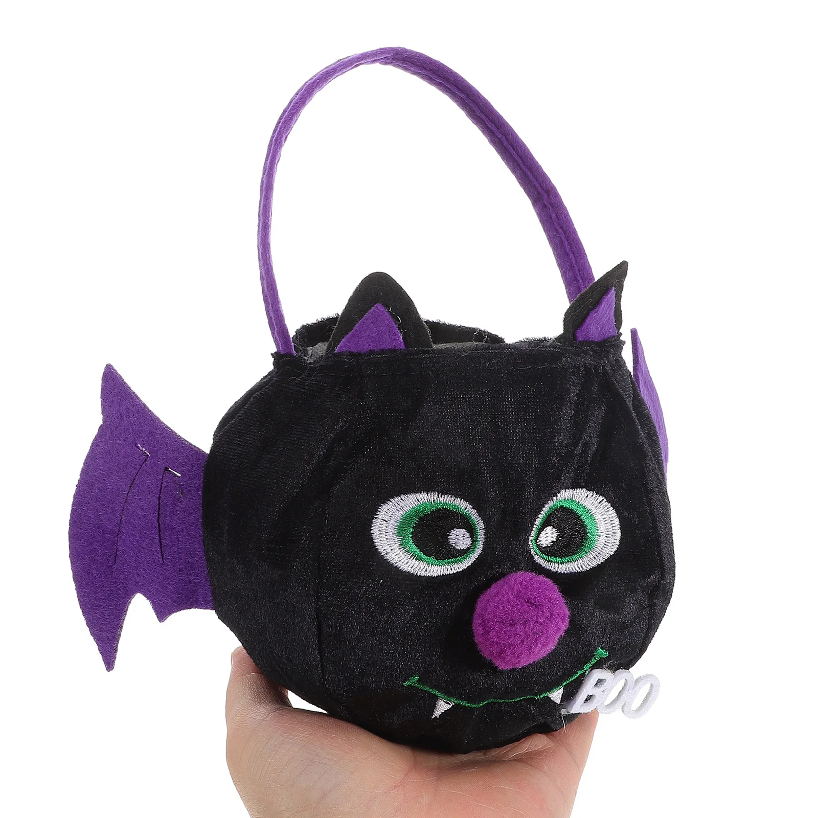 3 szt. Czarne torby na słodycze w kształcie nietoperza, duża pojemność, torby na upominki na Halloween, na przyjęcia dla dzieci, torby na prezenty, wzór z kreskówki