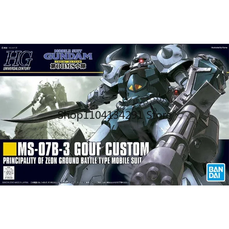 

Оригинальный комплект модели Bandai Gundam, аниме-фигурка HGUC 1/144 MS-07B-3 GOUF CUSTOM, экшн-фигурки, коллекционные игрушки, подарки для детей