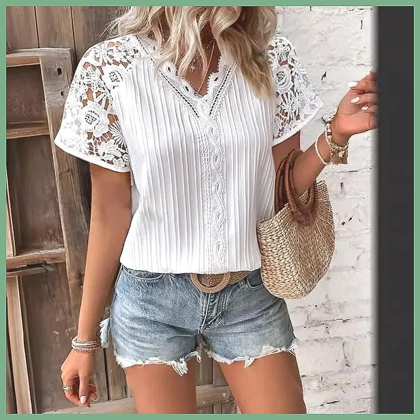 

Elegant Long Sleeve Casual Blouse for Women, Loose Fit Holiday Weekend Top Shirt