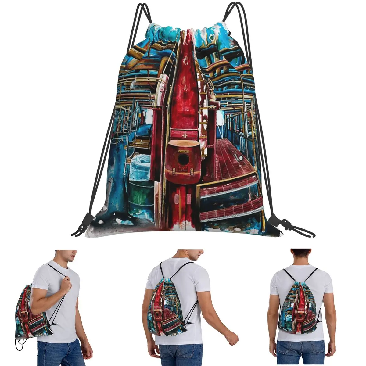 The Beast Backpacks Fashion Drawstring Bags Sports Bag Book Bags for Travel School