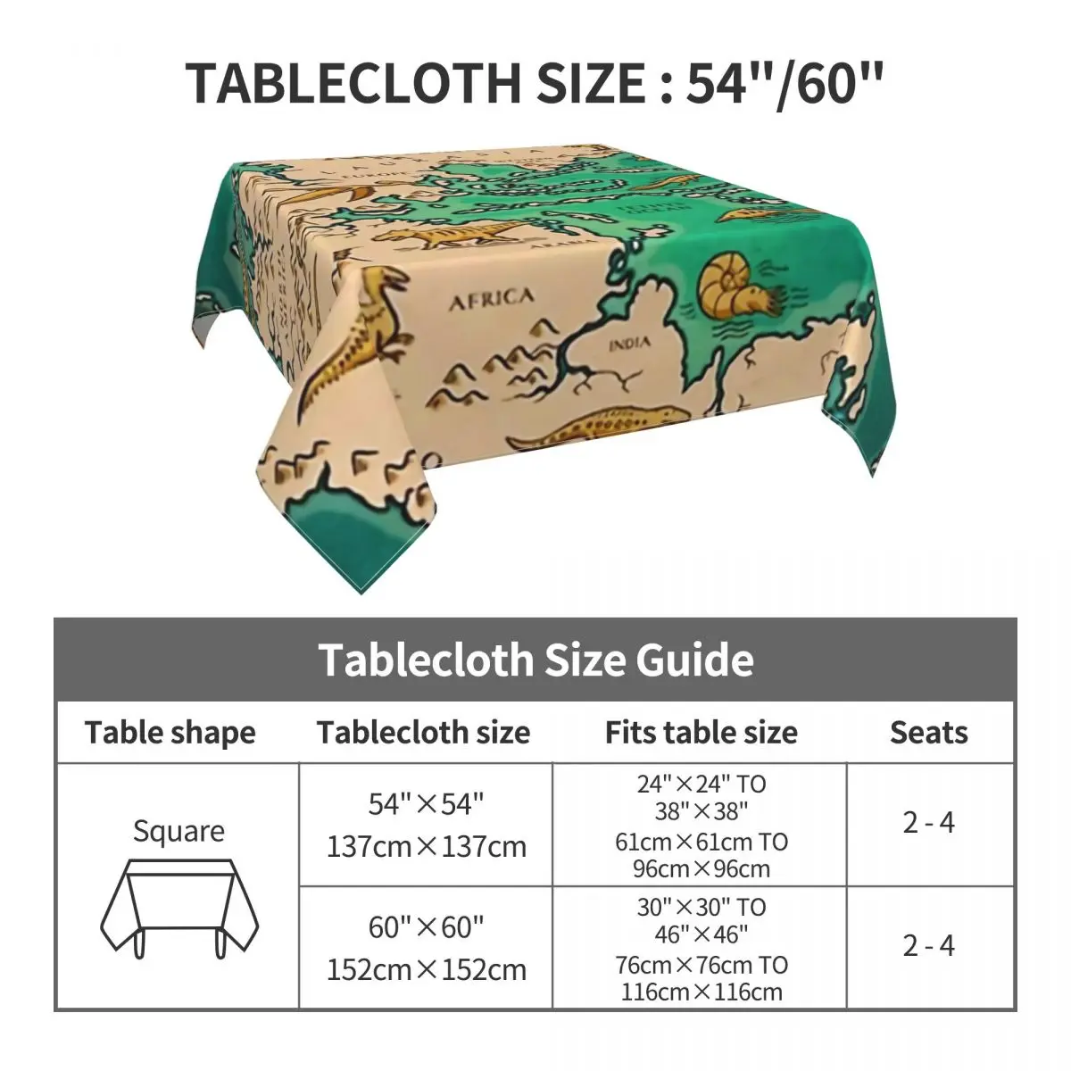 Earth Map Tablecloth Map of the World Protection Table Cloth Modern Home Party Dining Room Design Table Cover Decoration