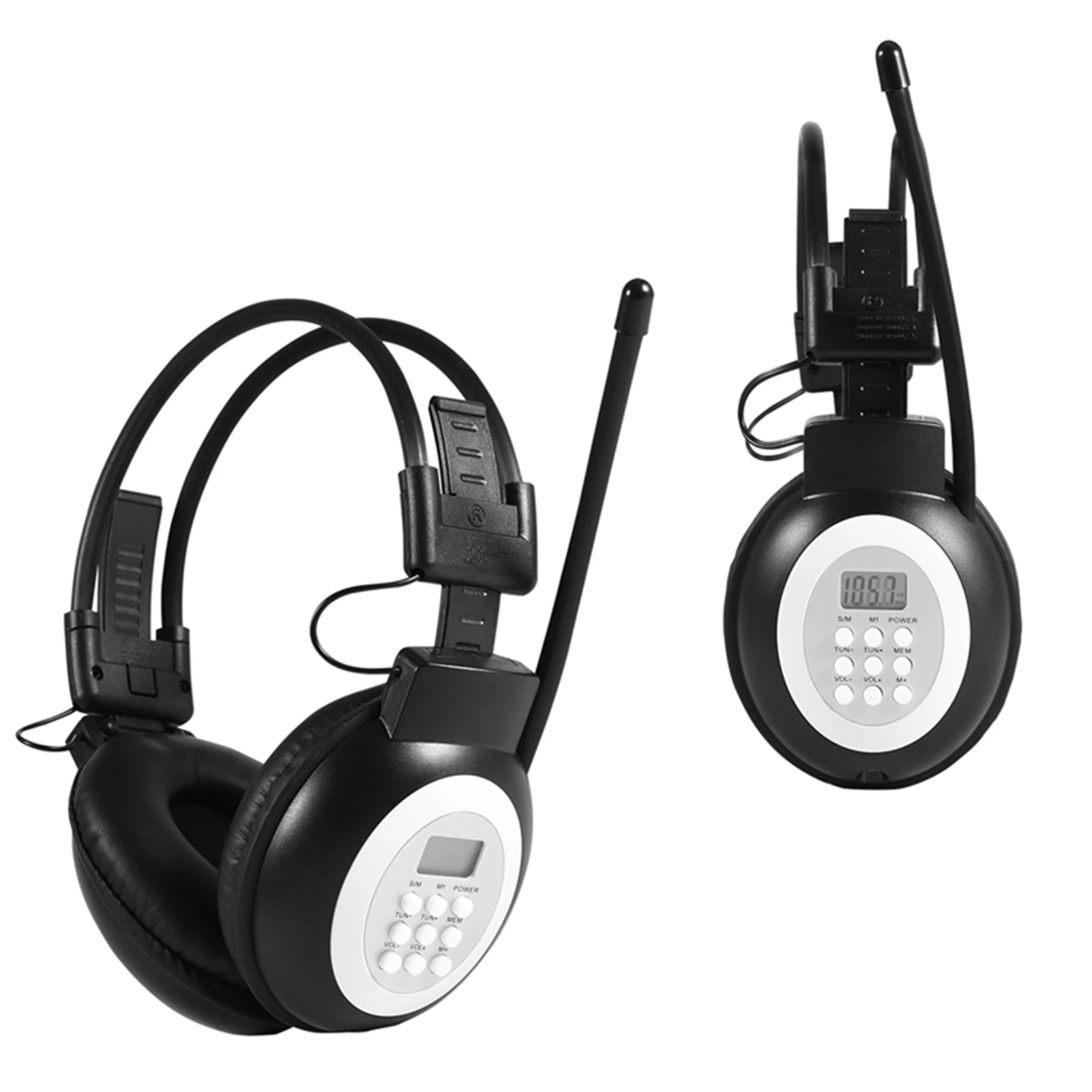 On ear headphone headset Over Ear Foldable Wireless Wired Headphone Noise Cancelling HiFi Headset FM Radio with LCD headphone