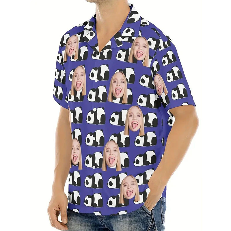 Hawaii Custom Image Design Trend 3D Printed Shirts For Men Women Funny Birthday Gift DIY Photo Blouses Women Couple Top Shirt