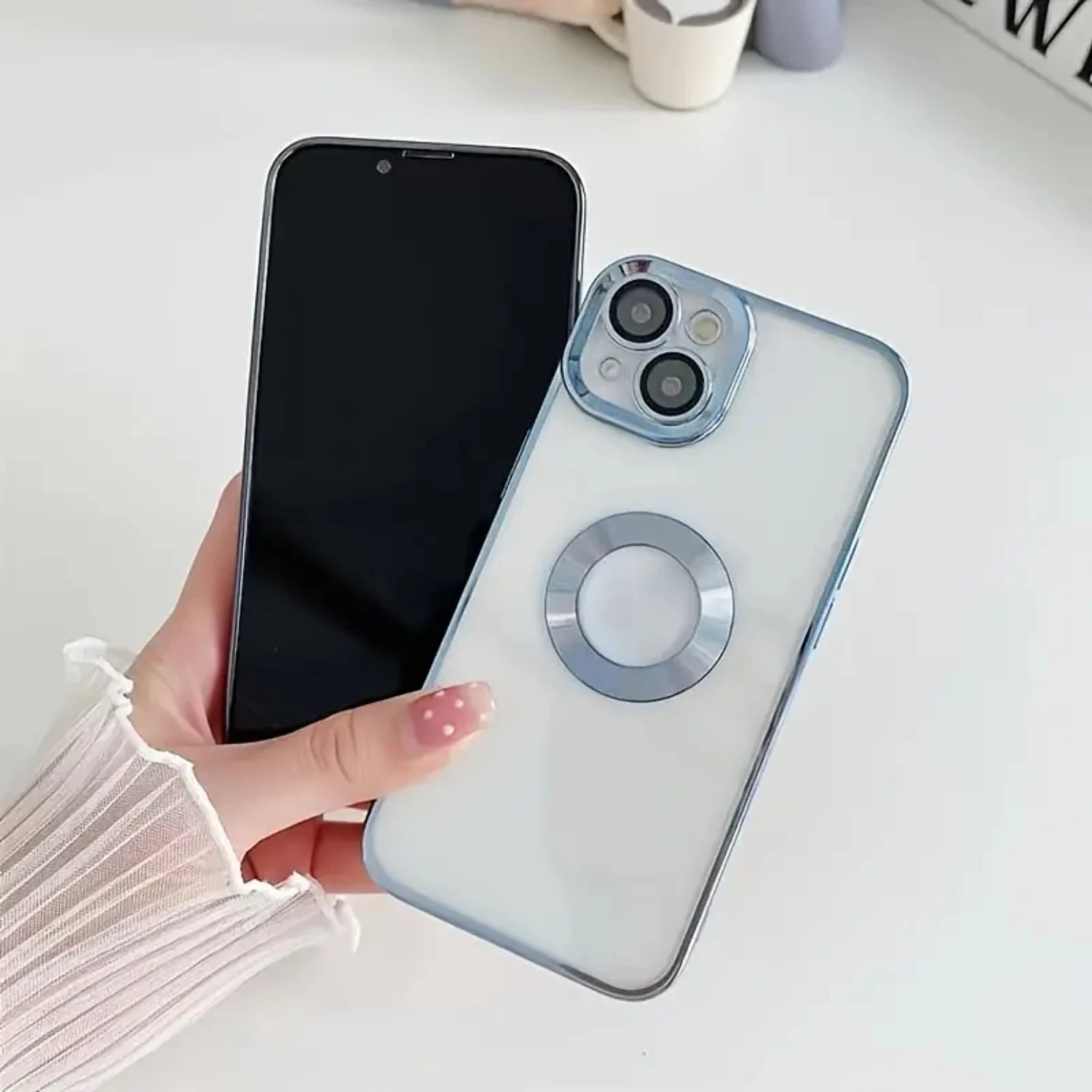 

Transparent Electroplated Phone Case With Camera Protector For,iPhone14/14Plus/14Pro/14ProMax ,iPhone13/13Mini/13Pro/13ProMax ,i