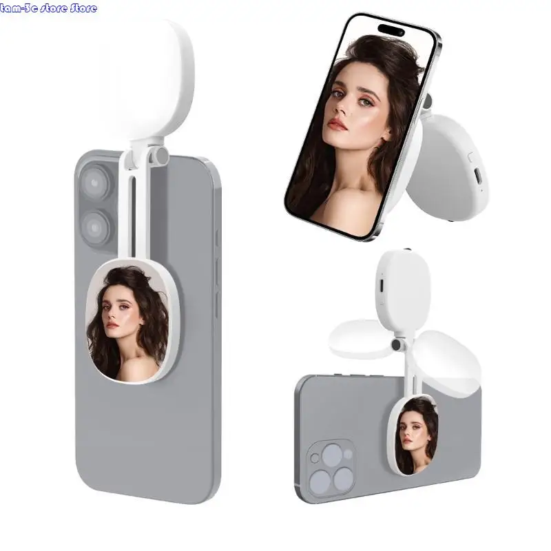 D0UA Professional Studio Quality Phone Individual portrait Light Attachment 3 Color Temperatures Portable Portable For