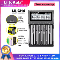LiItoKala Lii-CH4 Lii-CH2 1.5V AA AAA Li-ion Lithium Rechargeable Battery Charger