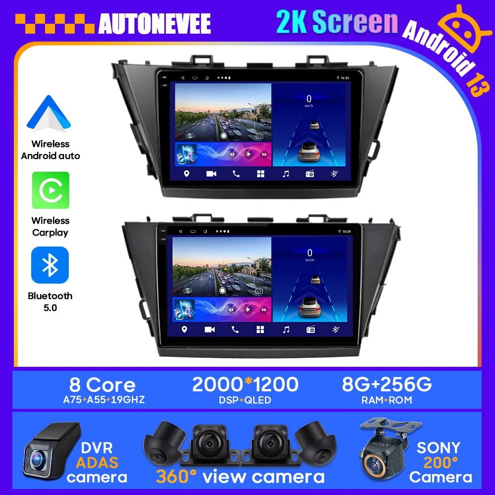 

Android Car For Toyota Prius Plus V Alpha LHD RHD 2012- 2016 2017 Car Head Unit Multimedia GPS Player Radio Stereo BT Carplay 4G