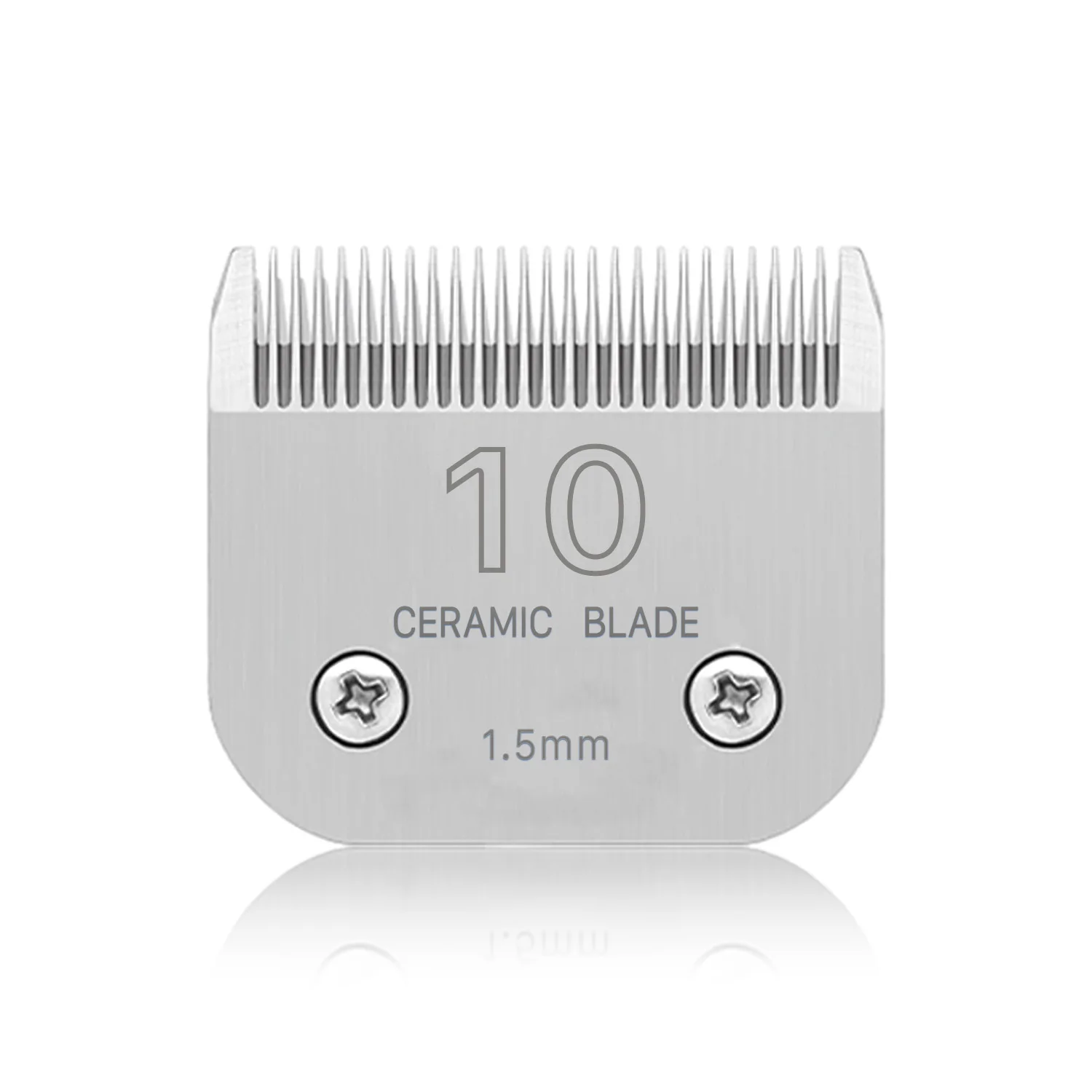 10# Ceramic Pet Grooming Clipper Blade 1.5mm Cut Length Detachable Replacement Compatible with Andis Oster A5 Wahl KM10