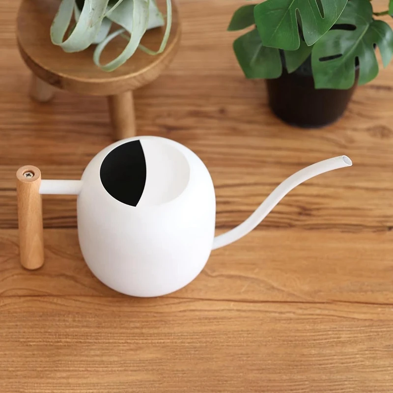 علبة المياه نبات داخلي 1.2L/41Oz مع صنبور طويل علبة مياه صغيرة علبة سقاية معدنية وعاء للمنزل الداخلي نبات بونساي متين