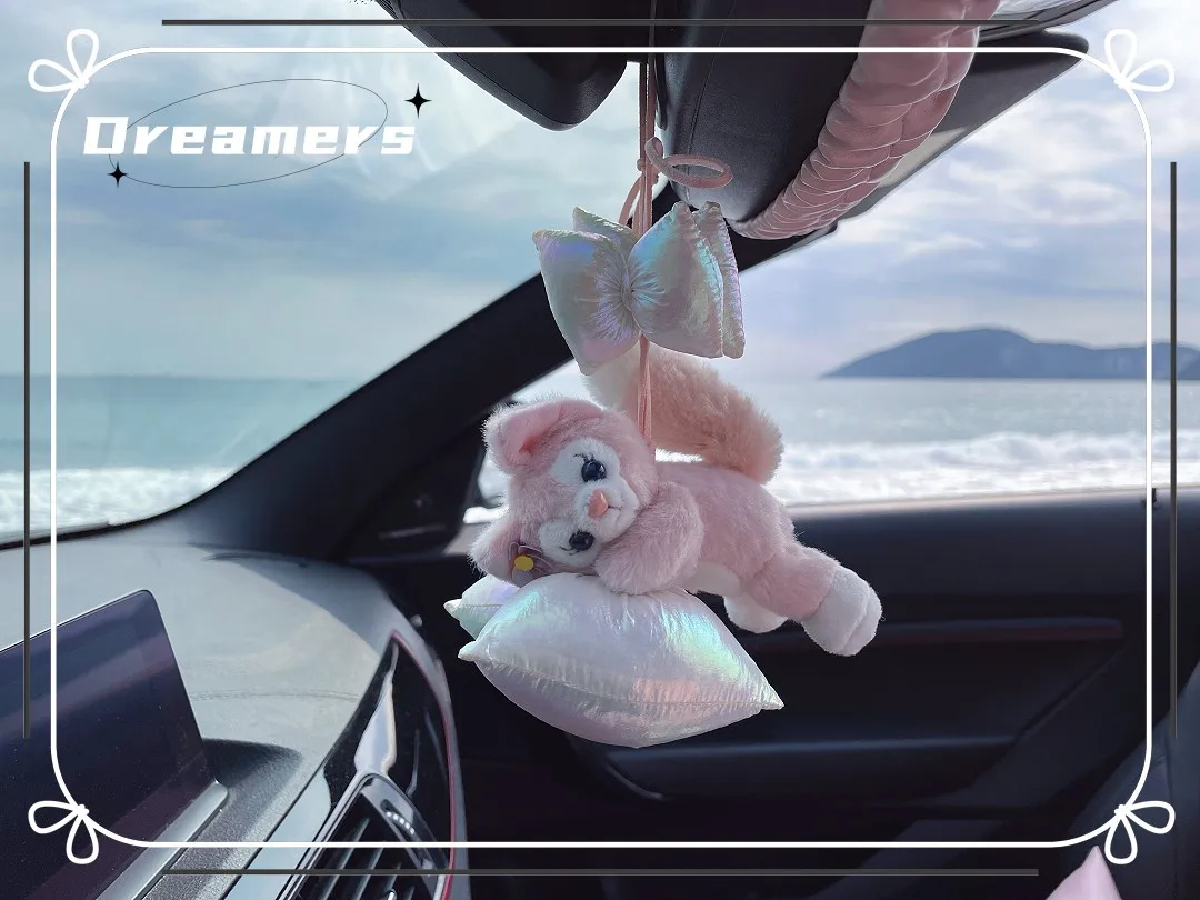 

Car Pendant With Butterfly Bow Sweet And Cool Style For Girls, Car Hanging Accessories, Cute Pink Interior Accessories Ornaments