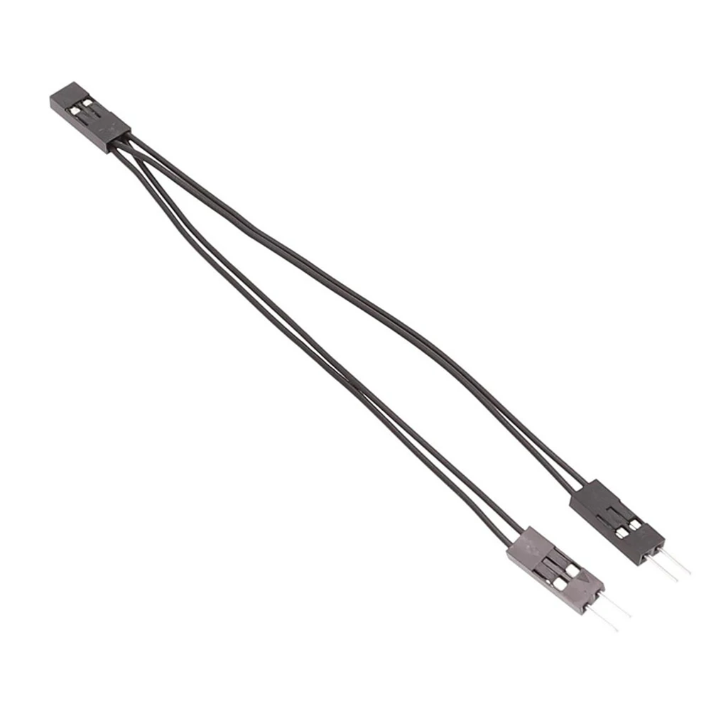 1 To 2 Double Adapter Cable 2.54mm 1 Female To 2 Male Jumper Splitter 2 Pins for PC Motherboard Power SW/Reset HDD Hard Drive