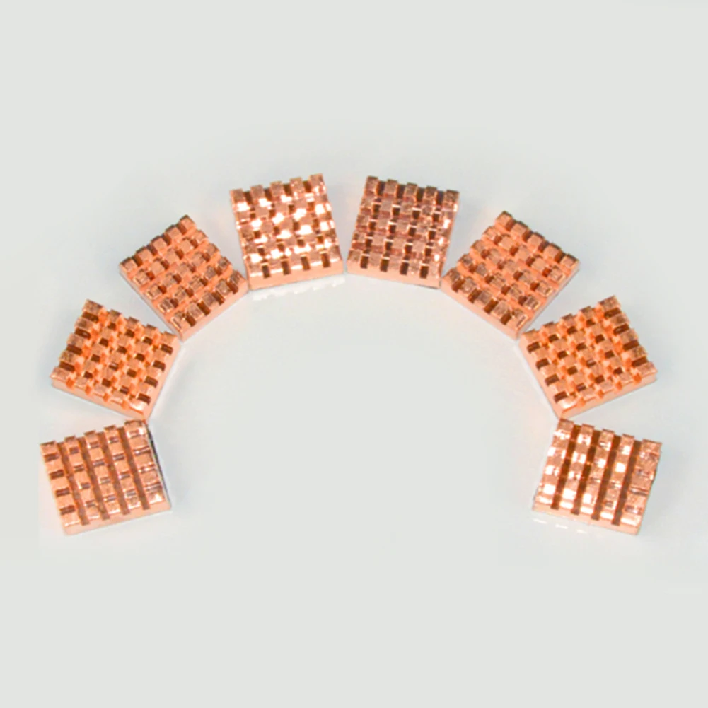 

8Pcs Mini Laptop Graphics Card Computer Pure Copper Heatsink Cooler Heat Sink PC Graphics Card Memory Radiator