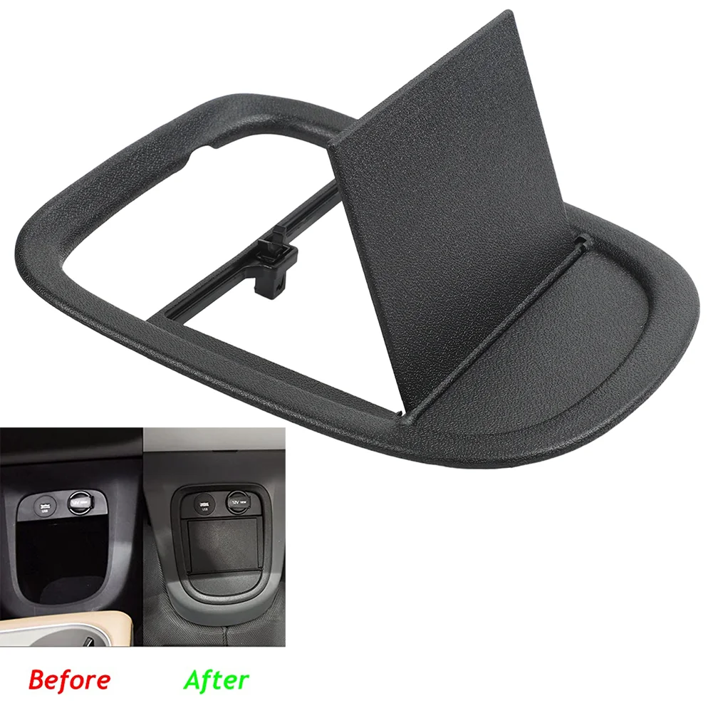 Concealed Central Control Cover Lower Storage Box For Hyundai Ioniq 5 2022-2024, Black ABS Plastic With Soft Leather Touch