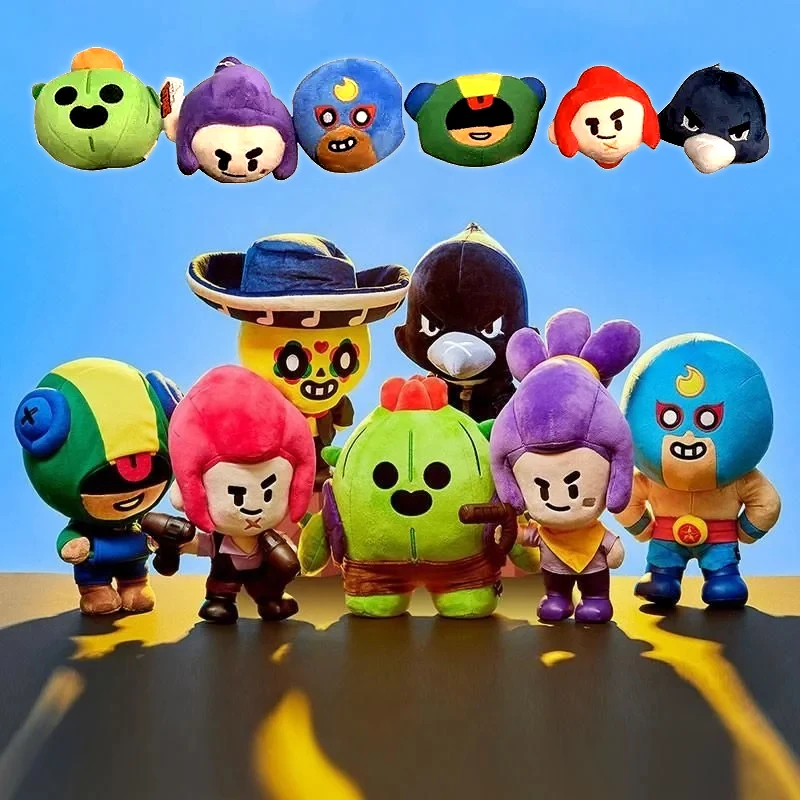 1/7pcs Leon Spikes Crow Gevulde Game toys Capuchon Knuffel Poppen Hero Stuffed Plush Figuur Shelly Doll Poppen Jongen Verjaar