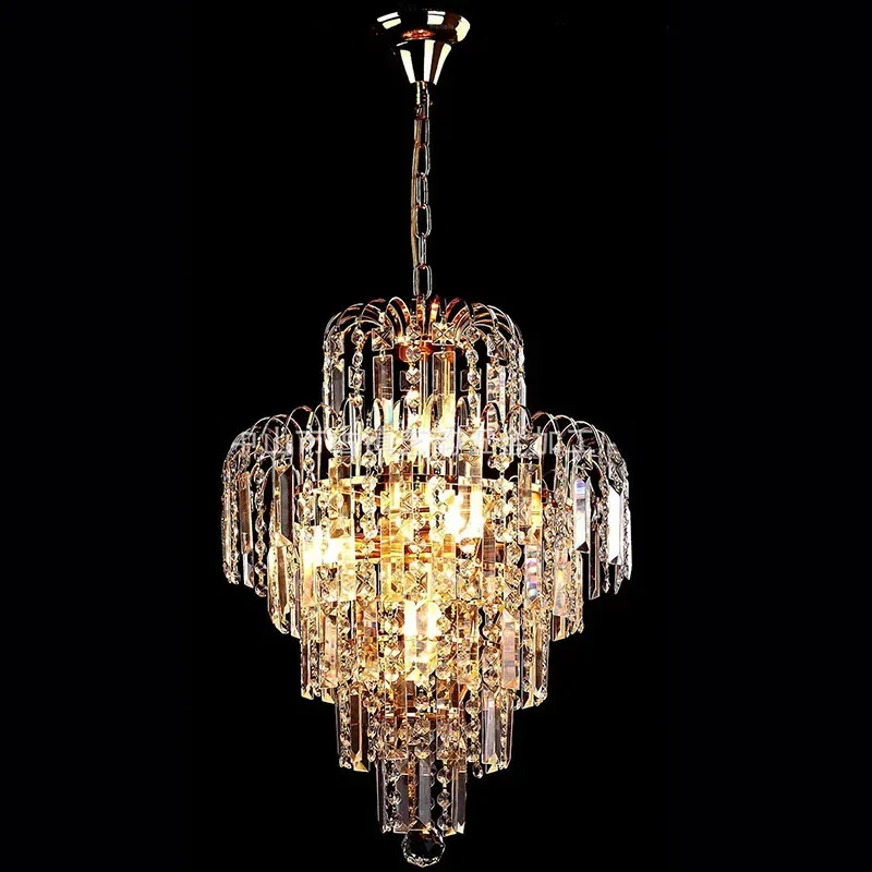 Luxury Royal Golden Crystal K9 Chandelier Crystal Golden Chandeliers Hall Living Room Lighting lustre de cristal