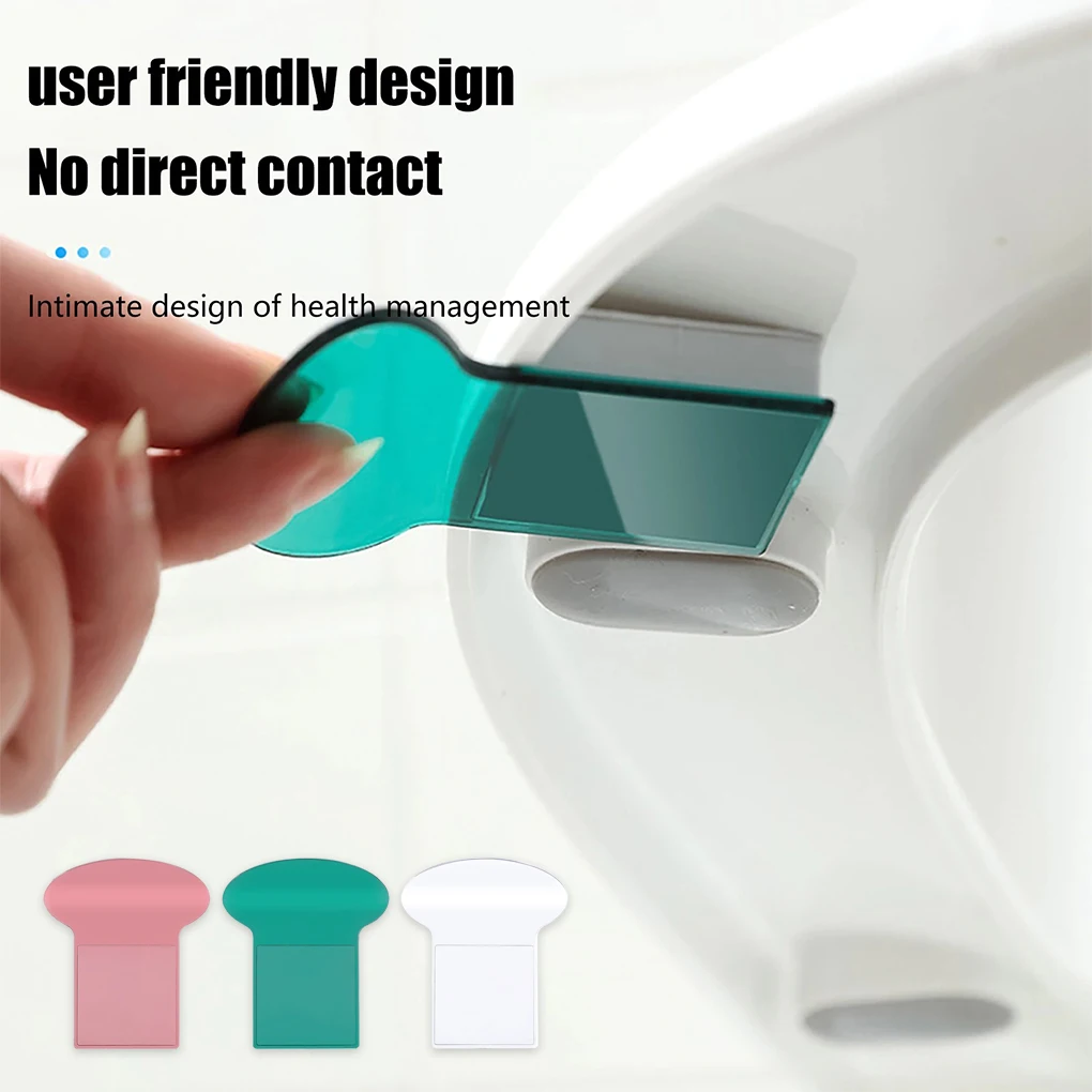 Pack of 3 Toilet Seat Lifter Handle Avoid Touching Removable Cover Holder