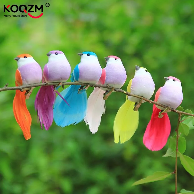 3D Fake Craft Birds Artificial Foam Feathers Birds Birthday Party Decorations Home Garden Wedding Decoration