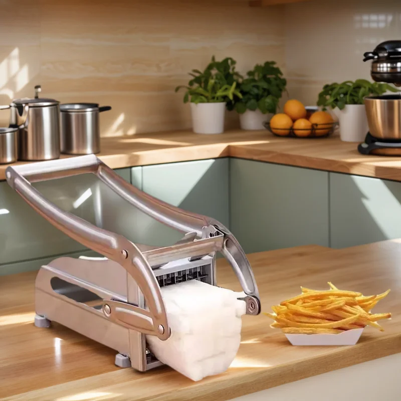 

Stainless Steel Potato Cutter Multi-functional Potato Slicer for Cutting Carrots Cucumbers with 2 Blades
