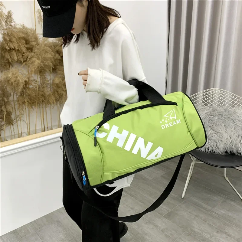 Waterproof Gym Bags Dry Wet Separate Swimming Fitness Sport Bag Unisex Outdoor Wenkend Travel Shoulder Bag Letter print Yoga bag