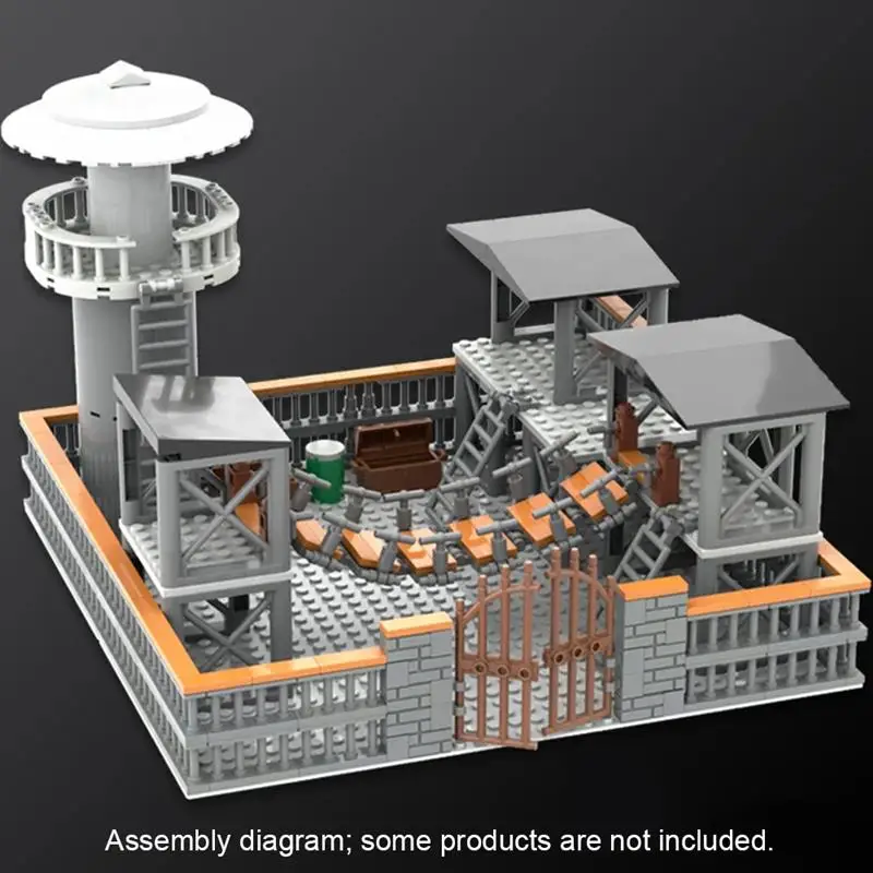 MOC Watchtower Sentry Post Military Building Blocks Kit War Diorama Scenery DIY Highly Detailed Model Tabletop Wargame Terrain