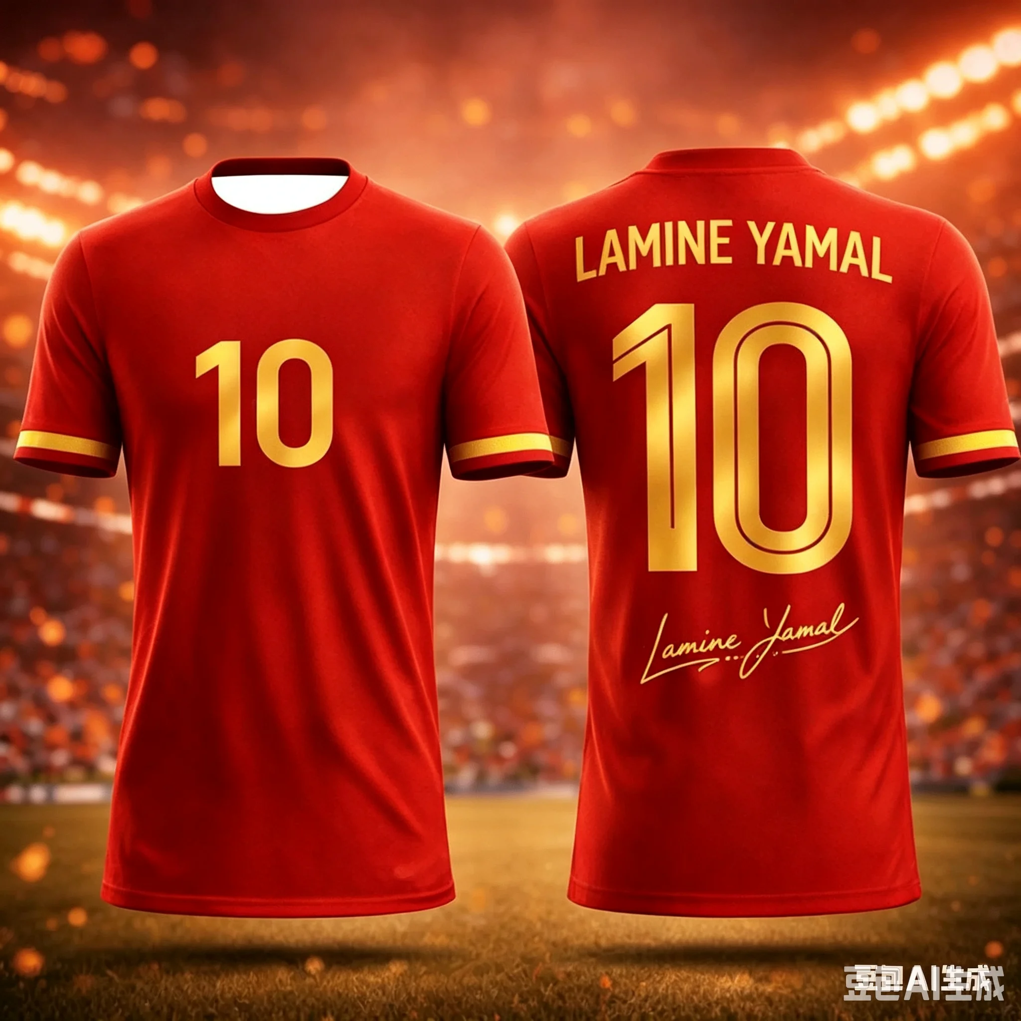 2026 New Lamine Yamal 3D Printed Football Fan Jersey Sports T Shirt Breathable Quick Dry for Summer Outdoor Wear FamilyMatching