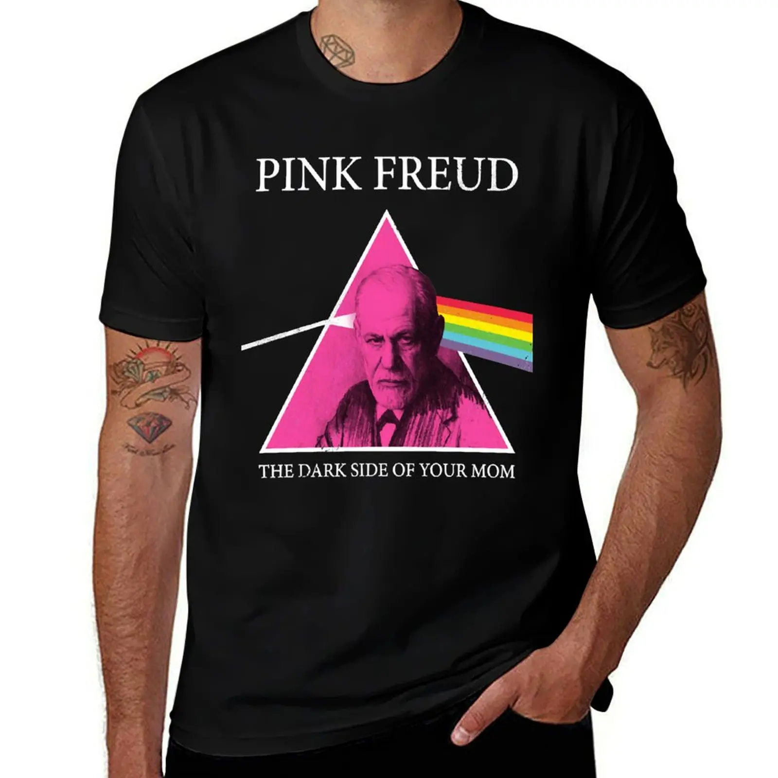 Sigmund Freud Pink Freud Dark Side Of Your Mom Classic T-Shirt boys whites anime tshirt Anime t-shirt mens designer t shirt