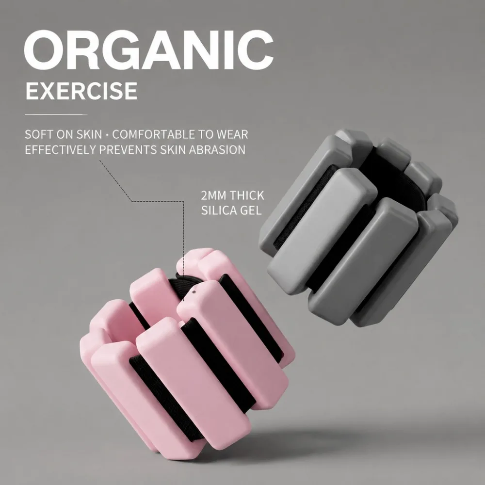 Adjustable Silicone Weighted Wristbands—ideal for Yoga and Weighted Workouts—an Essential for Exercise and Training