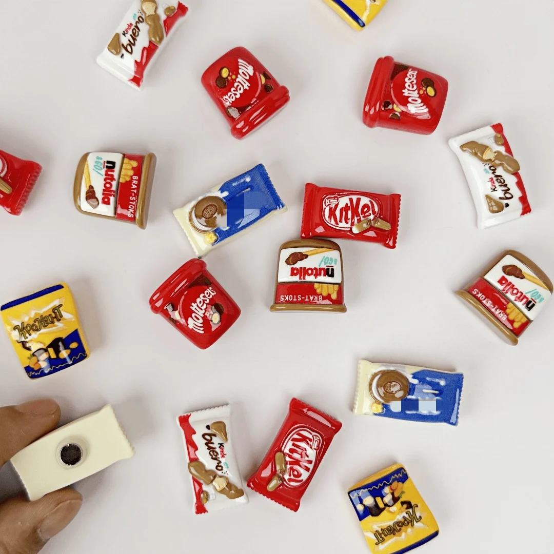 6PCS Cartoon Snacks Refrigerator Magnets, Cute Refrigerator Magnets Whiteboard Stickers, Decorative Refrigerator Magnets