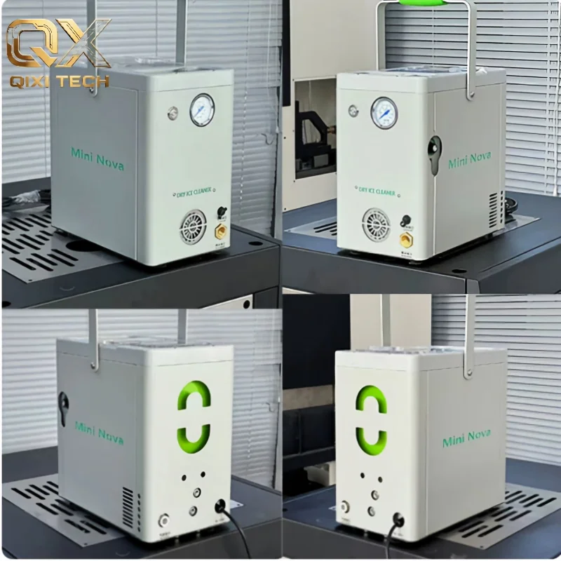 Dry Ice Blasting Machine For PCBA Circuit Board Remove Flux Rosin Residue Industrial Cleaning Deburring For Processed Parts