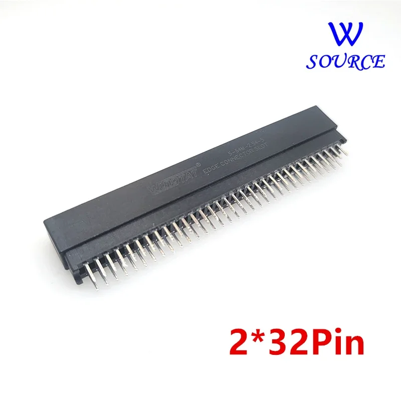 S-50M-2.54-5 S-60M-2.54-5 S-64M-2.54 S-56M-2.54-5 2.54mm Skok Edge Card Connector Slot Bus Socket Gold Finger Socket PCB Board