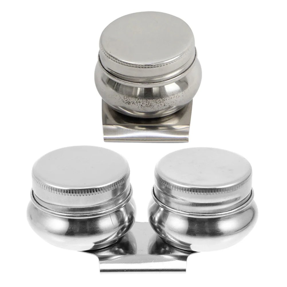 

2pcs Stainless Steel Paint Cup Color Mixing Pot Oil Painting Supplies Small Container Palette Child Portable Solvent Container