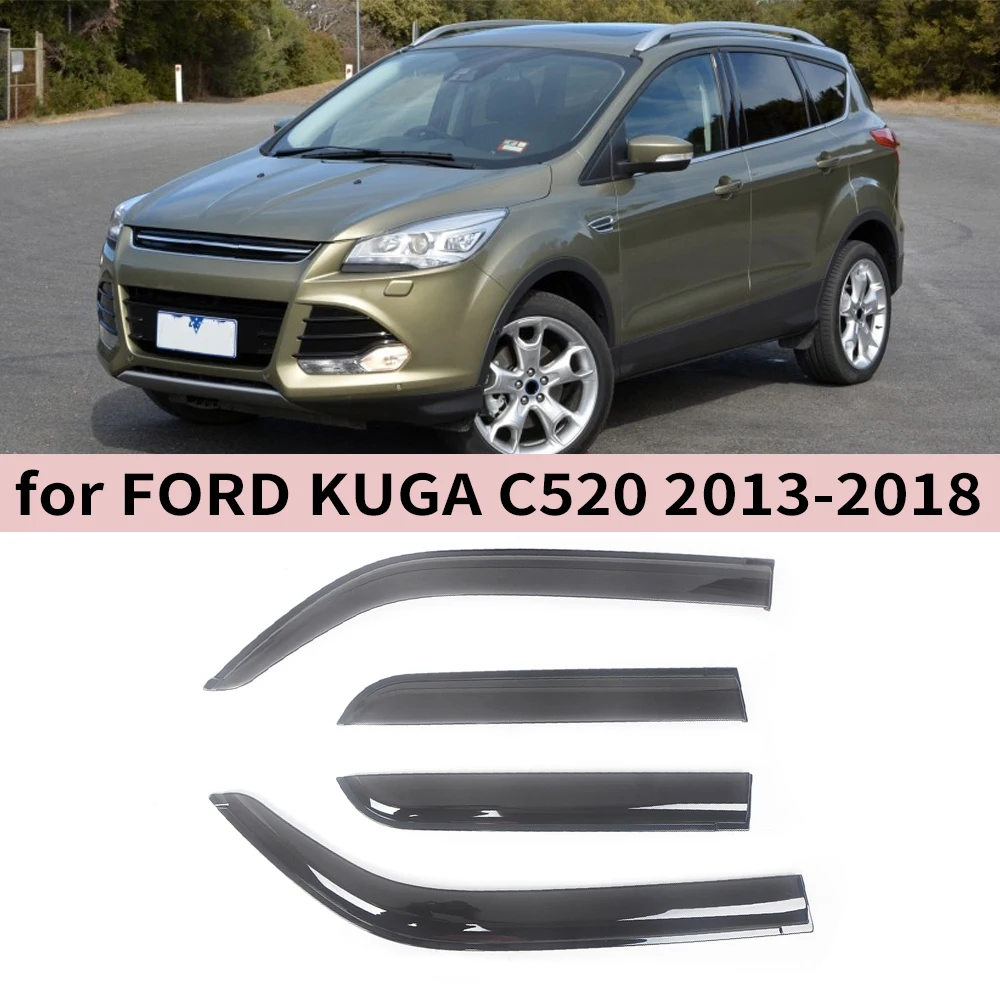 

For FORD KUGA 2013 2014 2015 2016 2017 2018 Wind Deflectors Rain Guards Door Visor Vent Shades Ventvisor Window Visor