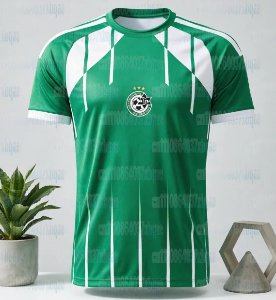 2026 Maccabi Haifa Fußballtrikot Sommer-Sport-Oversize-T-Shirt Atmungsaktiv Schnelltrocknend Streetwear Familien-Partnerlook Oberteile T-Shirts – Detail 4