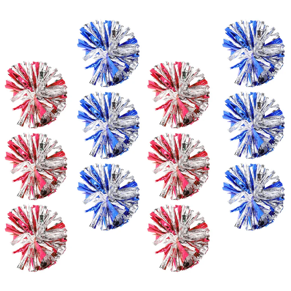 

12pcs Cheerleading Pompoms Gymnastics Sports Props Reusable Dance Accessories For Cheering Competition Outdoor Event Portable