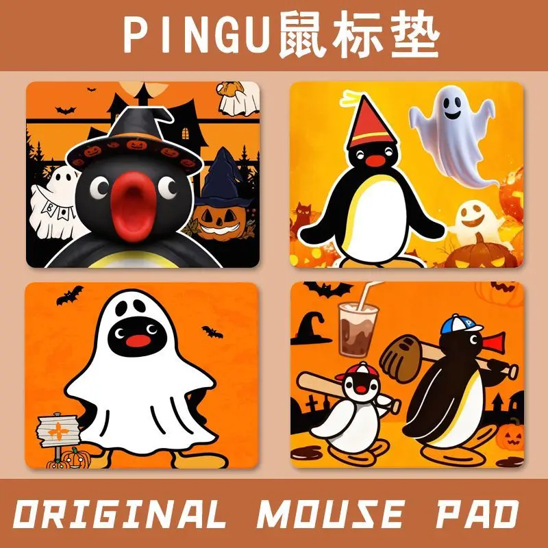 Halloween Cute Penguin Surrounding Area Leather Table Mat Waterproof New Leather Gaming Keyboard Mat For Girls Hearts Office Mat