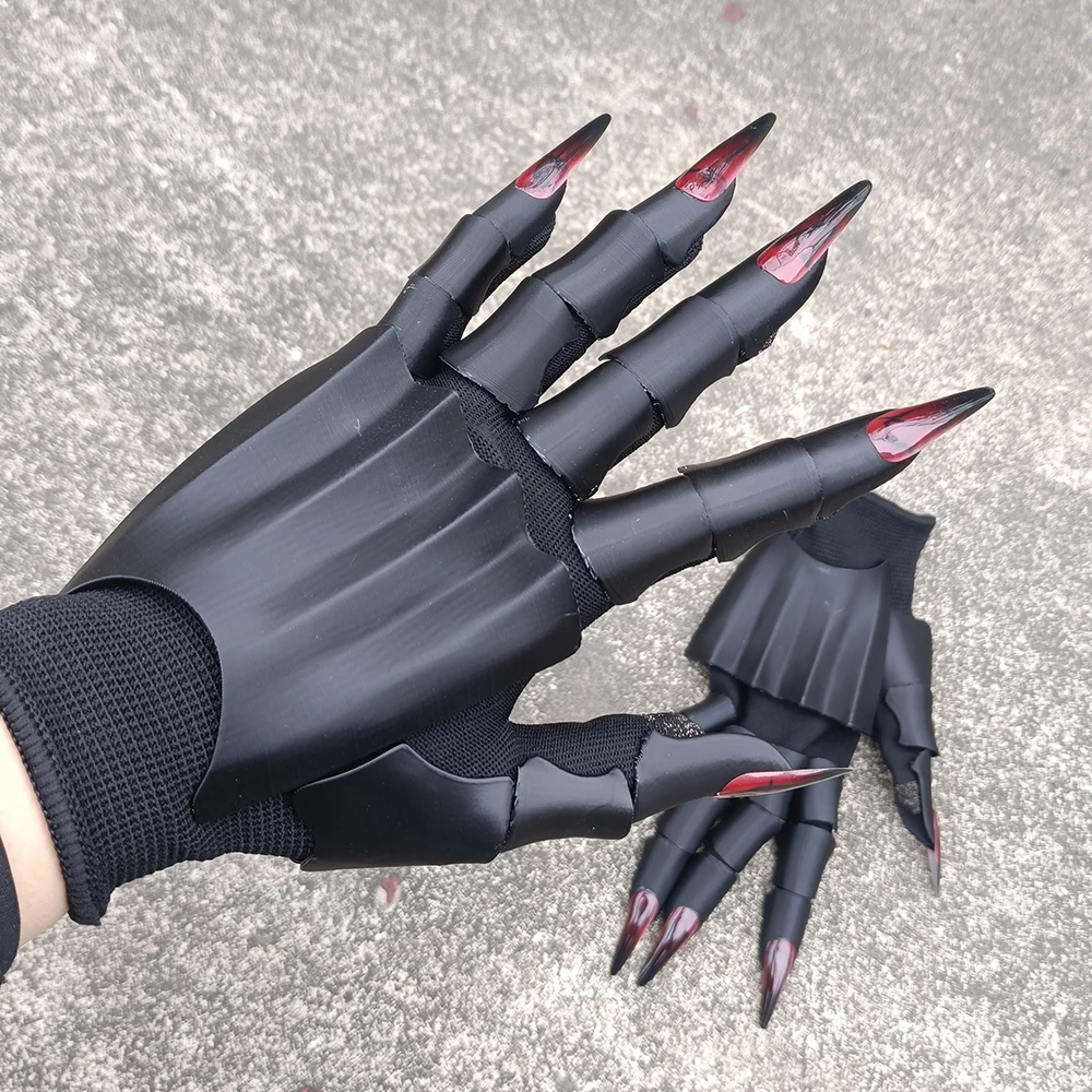 Dark-style female knight armor gloves, suitable for ballroom costumes, elastic gloves, and role-playing equipment.