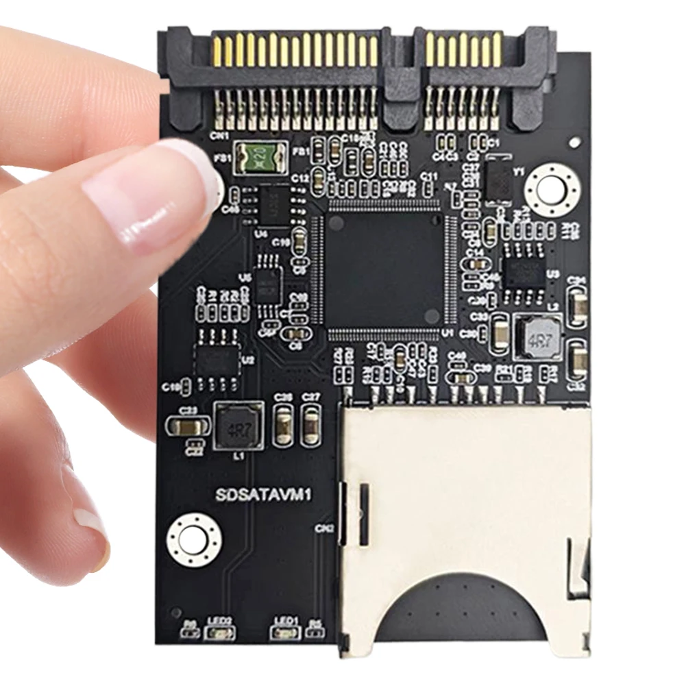 

SD To SATA SDD Card Adapter Converter with Enclosure SSD Adapter for 2.5in SATA SSD Accessories