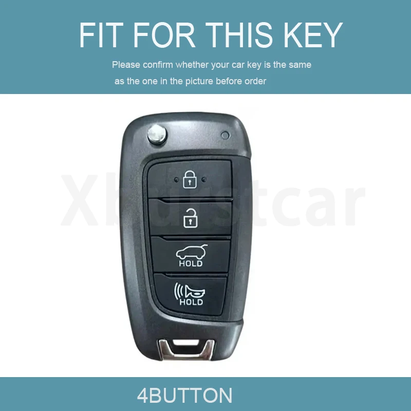Fob Keyless Shell 4 Buttons TPU Car Key Case Cover For Hyundai Santa Fe Solaris Genesis Azera I40 I35 Elantra Tucson KONA I30