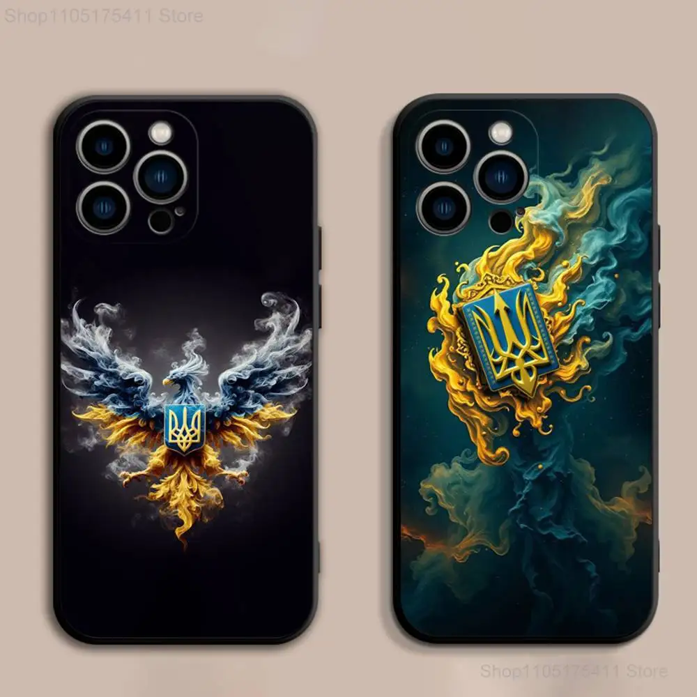 

Ukraine O-Ornament pattern Phone Case For iPhone 17,16,15,14,13,12,Pro,Max,Plus,E,SE4,Air,Mini Black Soft Cover