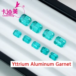 Emerald Cut  Paraiba Yttrium Aluminum Garnet Loose Stone YAG Gemstone For Wedding Fine Jewelry Making DIY