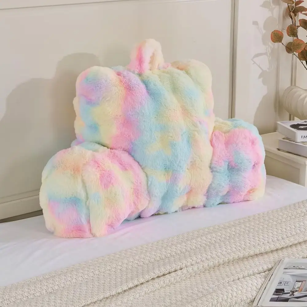 

Reading Pillows for Boyfriend Adult,Velvet Back Pillow Bed Wedge Large, Back Rest Support Cushion for Sitting in Bed Kids Childr