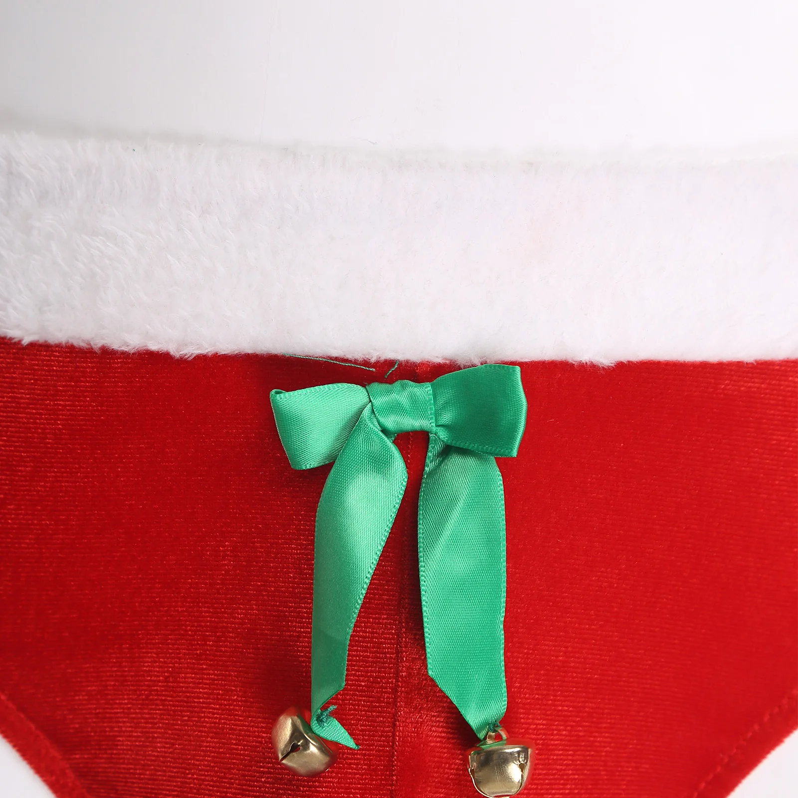 Mens Christmas Briefs with Bow Velvet Underwear Holiday Bulge Pouch Lingerie for Xmas Dress-up Party Carnival Costume Underpants